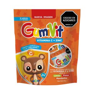 Gomas Gumivit Vitamina C + Zinc 60 G X6 Sobres