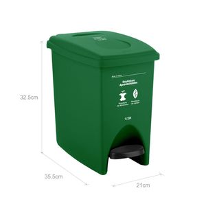Canecas Pedal 10L verde Organico Aprovechable