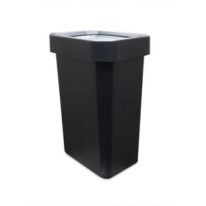 Caneca-Papelera Estrabins Vaiven 26L Negro- Negro Mate