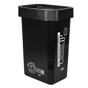 Caneca-Papelera Ecobins Vaiven 26L Negro-No Aprovechable