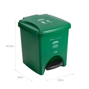 Canecas Pedal 20L verde- Organico Aprovechable