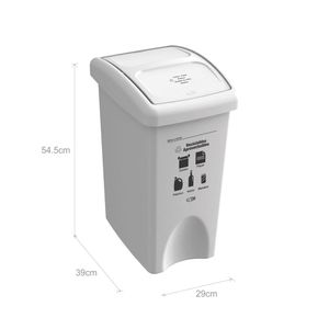 Canecas vaivén 35L  Blanco Reciclable aprovechable