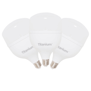 Kit de 3 Bombillos LED Titanium 40W Blanco Luz Blanca Fría Base E27 Diseño en Cilindro para Iluminación de Interiores - TTA39