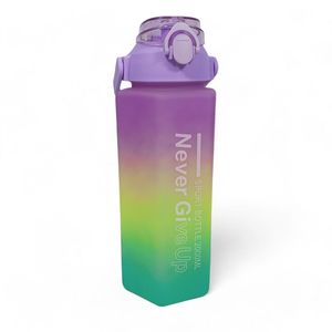 Set Yoyoso de 3 Termos Plastico Degradado en Lila Amarillo Verde