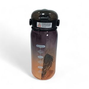Termo Yoyoso Plastico Negro Naranja Colorido de 950 ml Y166422
