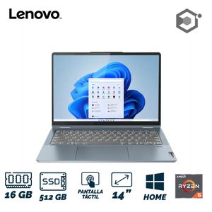 Portátil Lenovo Ideapad Flex 5 14ABR8 AMD Ryzen 5 7530U 16GB RAM SSD 512GB 14P Windows Home touch