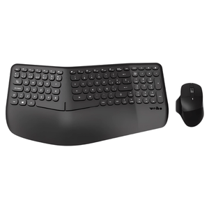 Combo Teclado Ergonómico y Mouse Inalámbricos USB 2.4G Weibo-WB-218