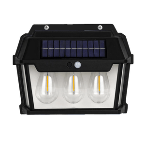 Lampara Solar De Pared Exteriores 3 Bombillos Led 5w Bk-888