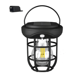 Lampara Vintage Solar Led Exterior Sensor Movimiento Cl-t66