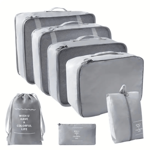 Organizador de Maletas para Viaje Set 7 piezas Impermeable-GRIS