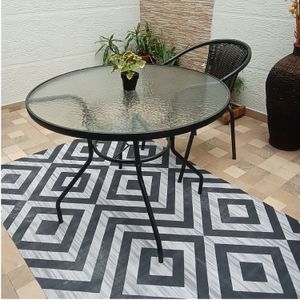 Alfombra de Vinilo Tonal Rombos Gris