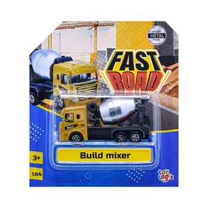 Carro Coleccionable Die Cast Mezclador Amarillo Fast Road