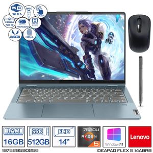 Computador Lenovo Ideapad Flex 5 14ABR8 AMD Ryzen 5-7530U Ram 16GB - 512GB WUXGA 14 Pulgadas