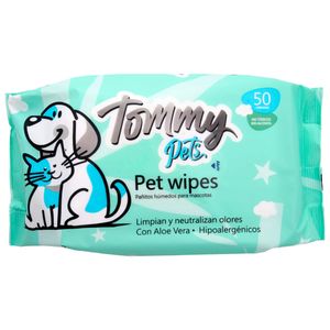 PAÑITOS HUMED TOMMY PETS X50UN