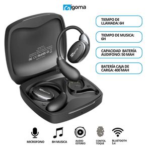 Audifonos IGOMA Conduccion Osea OpenEar Fit IG-6 - Negros