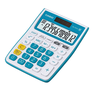 Calculadora Casio12 Digitos Mj-12vcb-bu Color Azul-Blanco