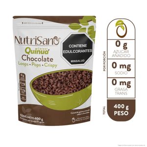 CEREAL QUINUA NUTRISANO LOOPS CHOCO 400G