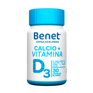CALCIO + VIT D3 BENET FRASCO X 30 CAP BLAND