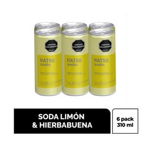 SODA HATSU LIMÓN HIERBABUENA 310ML X6