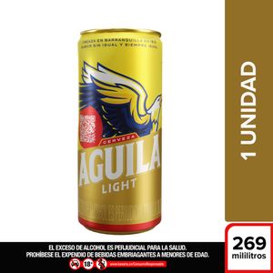 Cerveza Águila Light Lata 269 Ml