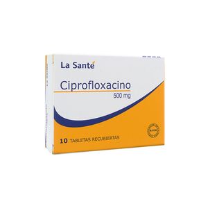 Ciprofloxacino 500 Mg La Santé X10 Tabletas