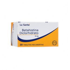 Betahistina Diclorhidrato 8 Mg La Santé X20 Tabletas