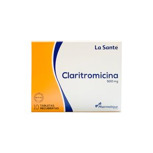 Claritromicina 500 Mg La Santé X10 Tabletas