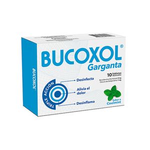 Bucoxol Triple Acción Coolmint X10 Tabletas