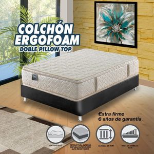 Colchón Mistral Ergo Foam Doble Top Doble 140 x 190 x 28 Cm