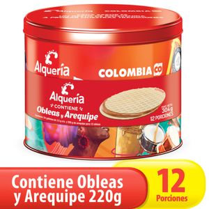 Arequipe Alquería 220 G + Galletas de Obleas X12 Unds