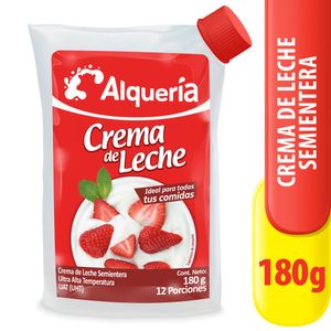 Crema de Leche Alquería Uht Semientera 180 G