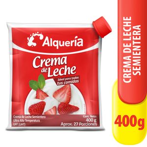 Crema de Leche Alquería Uht Semientera 400 G