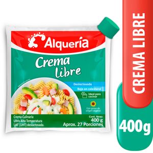 Crema de Leche Alquería Uht Libre Deslactosada 400 G