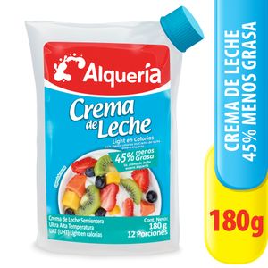 Crema de Leche Alquería Uht Light 180 G