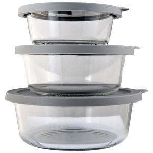 Set Recip H&H X3 Redond Vidrio Am03M029