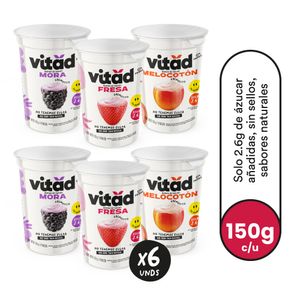 BEB YOGUR VITAD VARIADO 150G X6UN