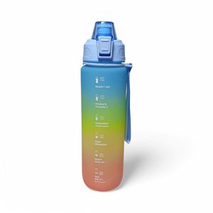 Termo Yoyoso Plástico Degradado Azul Amarillo Rosa 1 L