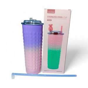 Termo Insulado Yoyoso Mora Rosa con Pitillo 750 ml