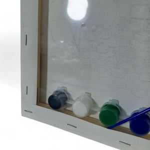 Set Yoyoso de Lienzo y Pinturas en 24x30 con Excavadora