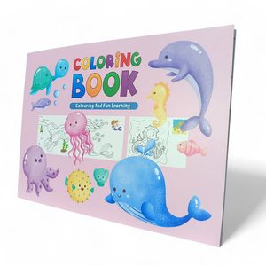 Libro para Colorear Yoyoso Mundo Marino A3 Rosado