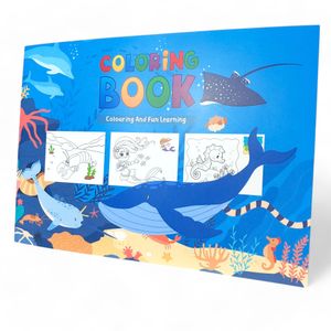 Libro para Colorear Yoyoso Mundo Marino A3 Azul