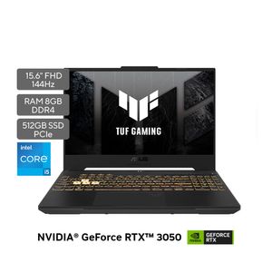 Portátil Asus TUF Gaming F15.6” FX507ZC4-HN056W Intel Core i5 12th 8GB 512GB RTX3050
