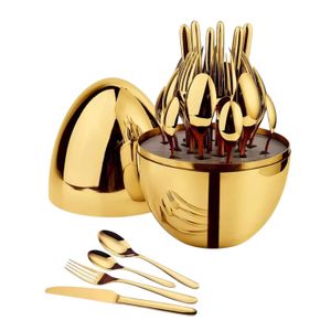 Set De Cubiertos Con Base En Forma De Huevo Elegante