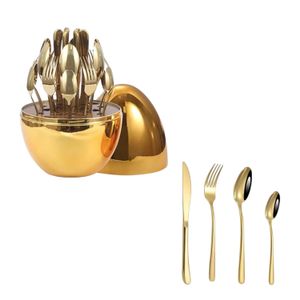 Set De Cubiertos Con Base En Forma De Huevo Elegante