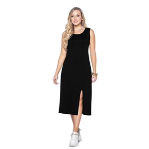 Vestido Largo Mujer Negro Mp 9680