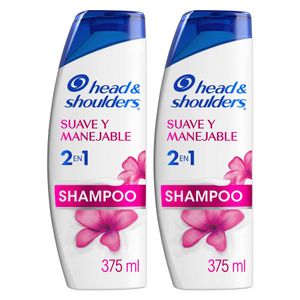 Shampoo Head & Shoulders Suave y Manejable X2 Unds