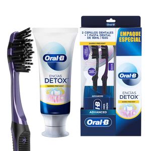 Crema Dental Oral B Detox 80 Ml + Cepillo Carb X2 Unds