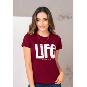 Camiseta Mujer Vinotinto Rutta 1117