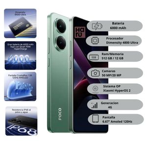 Celular Xiaomi POCO X7 Pro 12GB Ram 512GB - Verde