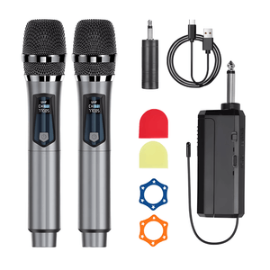 Doble Micrófono Profesional Inalámbrico Uhf Recargable Dx802